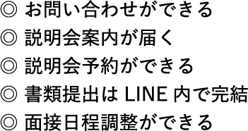 お問い合わせができる